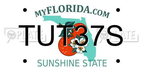 TUT37S Florida License Plate