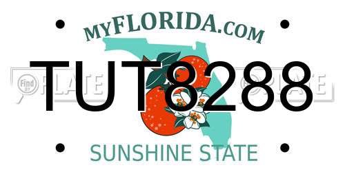 TUT8288 Florida License Plate