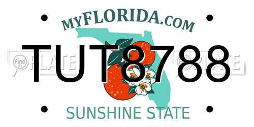 TUT8788 Florida License Plate