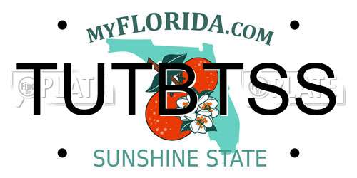 TUTBTSS Florida License Plate