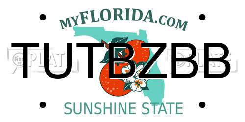 TUTBZBB Florida License Plate