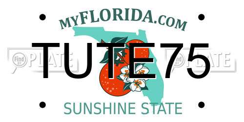 TUTE75 Florida License Plate