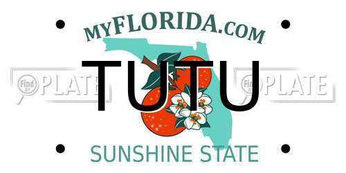TUTU Florida License Plate