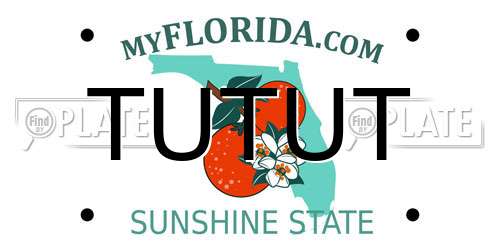 TUTUT Florida License Plate