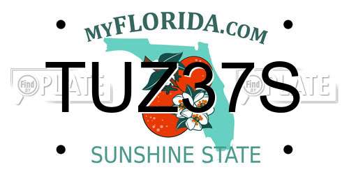TUZ37S Florida License Plate