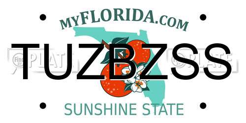 TUZBZSS Florida License Plate