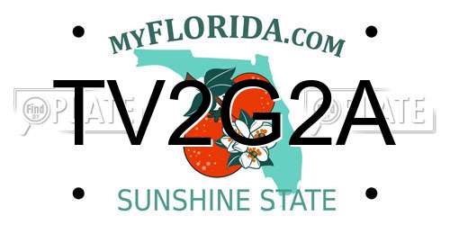 TV2G2A Florida License Plate