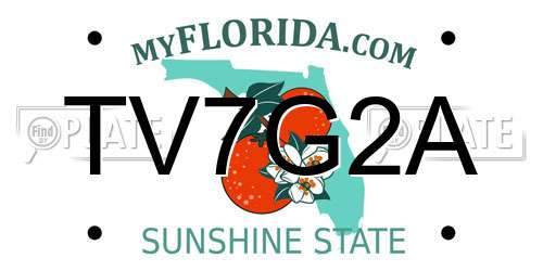 TV7G2A Florida License Plate