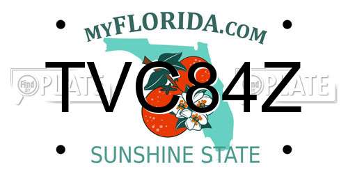 TVC84Z Florida License Plate