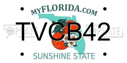 TVCB42 Florida License Plate