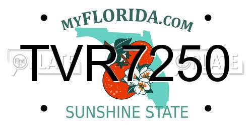 TVR7250 Florida License Plate