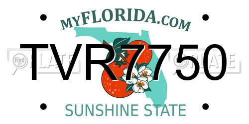 TVR7750 Florida License Plate