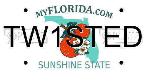 TW1STED Florida License Plate