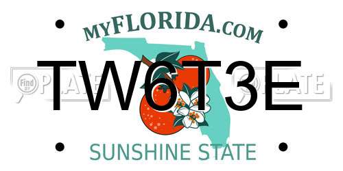 TW6T3E Florida License Plate