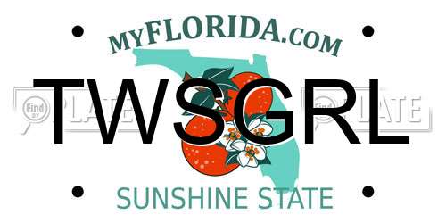 TWSGRL Florida License Plate