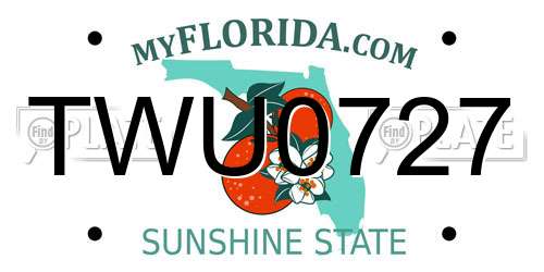 TWU0727 Florida License Plate