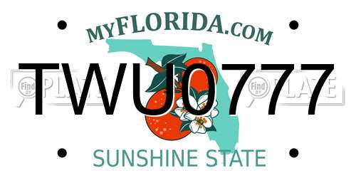TWU0777 Florida License Plate
