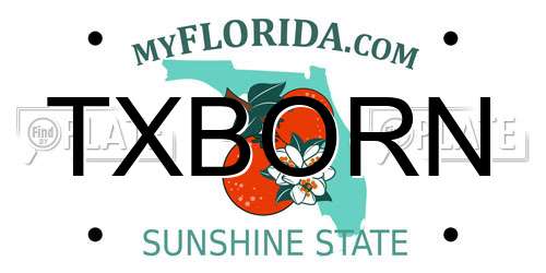 TXBORN Florida License Plate