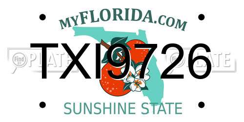 TXI9726 Florida License Plate