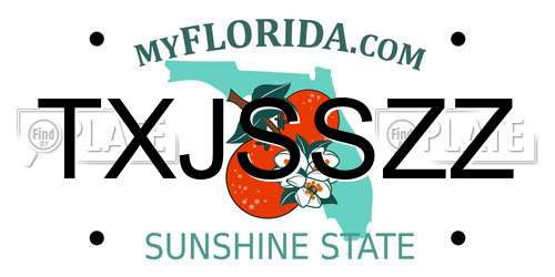 TXJSSZZ Florida License Plate