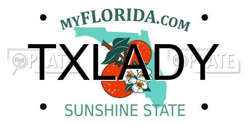 TXLADY Florida License Plate