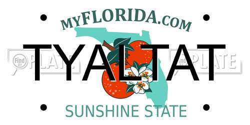 TYALTAT Florida License Plate