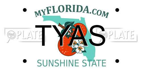 TYAS Florida License Plate