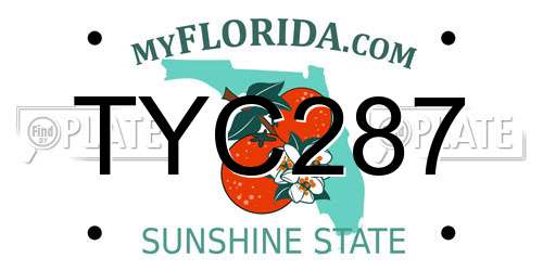 TYC287 Florida License Plate