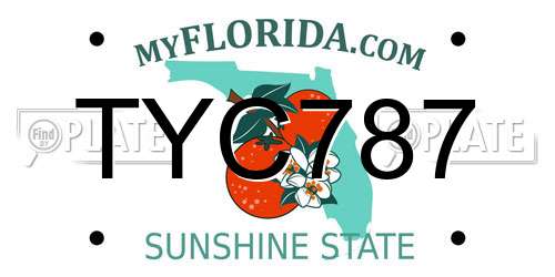 TYC787 Florida License Plate