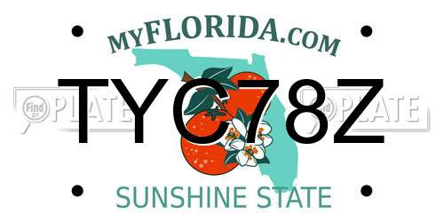 TYC78Z Florida License Plate