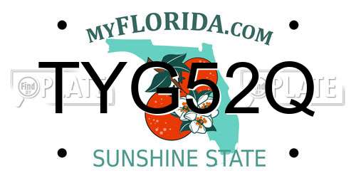 TYG52Q Florida License Plate