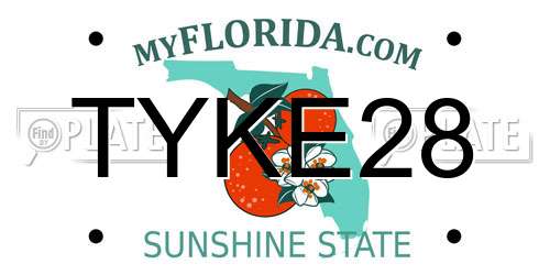 TYKE28 Florida License Plate