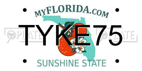 TYKE75 Florida License Plate