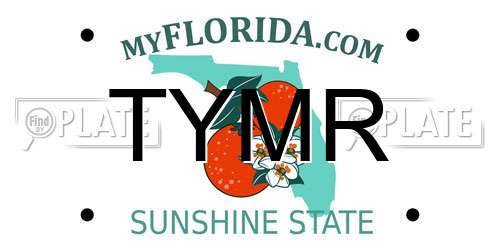 TYMR Florida License Plate