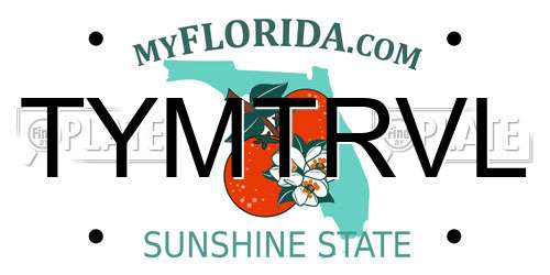TYMTRVL Florida License Plate
