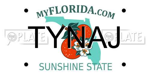 TYNAJ Florida License Plate