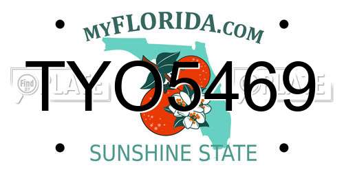 TYO5469 Florida License Plate