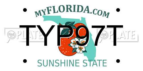 TYP97T Florida License Plate