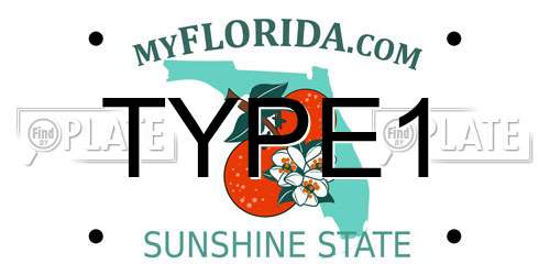 TYPE1 Florida License Plate