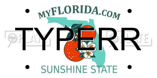 TYPERR Florida License Plate