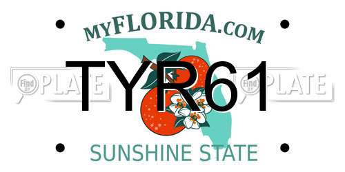 TYR61 Florida License Plate