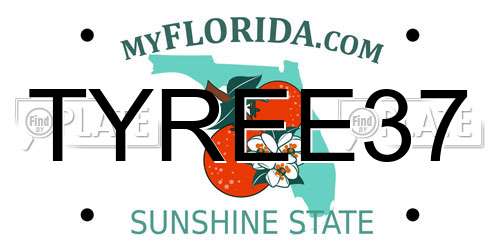 TYREE37 Florida License Plate