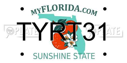 TYRT31 Florida License Plate