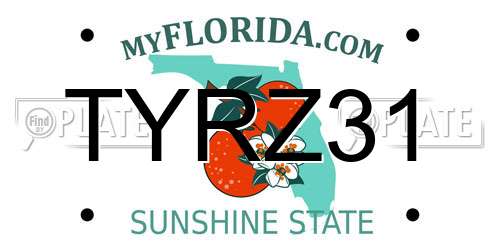 TYRZ31 Florida License Plate