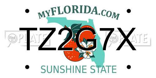 TZ2G7X Florida License Plate