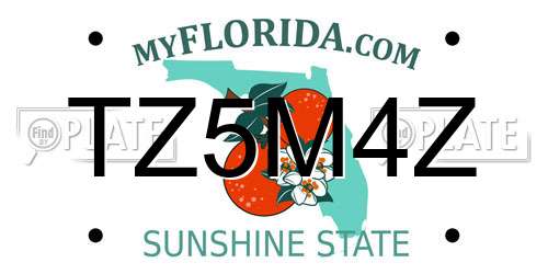 TZ5M4Z Florida License Plate