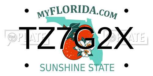 TZ7G2X Florida License Plate