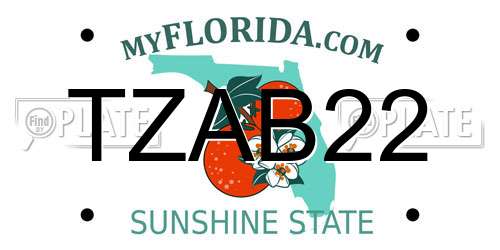 TZAB22 Florida License Plate