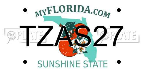 TZAS27 Florida License Plate