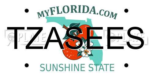 TZASEES Florida License Plate